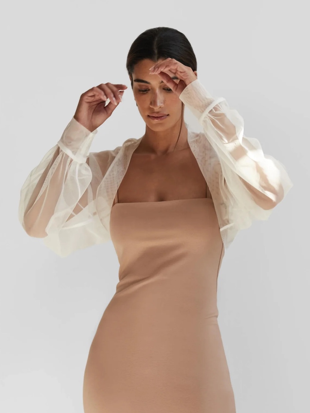 Marcella NYC Olympia Bolero in Off White (XXL)